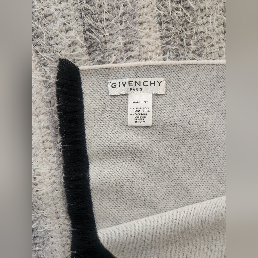 GIVENCHY Jacquard Logo Cashmere Blend Scarf, Retail $950 - Picture 10 of 10